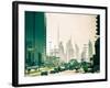 Uae, Dubai, Trade Centre Road, Burj Khalifa and Emirates Towers with Al Karama Metro Station in For-Alan Copson-Framed Photographic Print