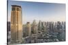 UAE, elevated view of Dubai Marina-Walter Bibikow-Stretched Canvas