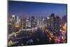 UAE, elevated view of Dubai Marina-Walter Bibikow-Mounted Photographic Print