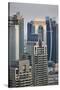 UAE, elevated view of Dubai Marina-Walter Bibikow-Stretched Canvas