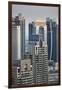 UAE, elevated view of Dubai Marina-Walter Bibikow-Framed Photographic Print