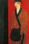 Lady with Muff-Ubaldo Oppi-Stretched Canvas