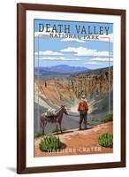 Ubehebe Crater - Death Valley National Park-Lantern Press-Framed Art Print