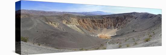 Ubehebe Crater Panorama, Death Valley, California, USA-Mark Taylor-Stretched Canvas