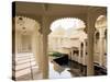 Udai Vilas Oberoi Resort Hotel, Udaipur Lake, Udaipur, Rajasthan State, India-John Henry Claude Wilson-Stretched Canvas