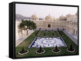 Udai Vilas Oberoi Resort Hotel, Udaipur Lake, Udaipur, Rajasthan State, India-John Henry Claude Wilson-Framed Stretched Canvas