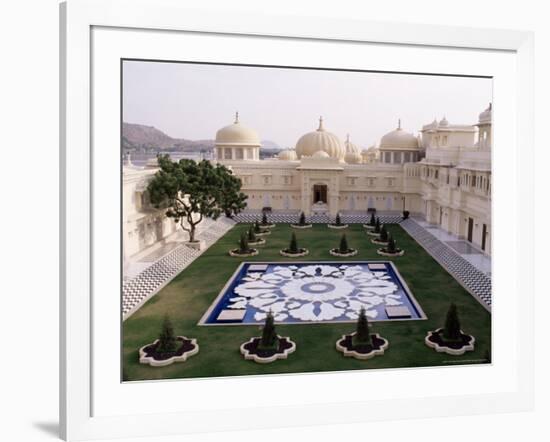 Udai Vilas Oberoi Resort Hotel, Udaipur Lake, Udaipur, Rajasthan State, India-John Henry Claude Wilson-Framed Photographic Print