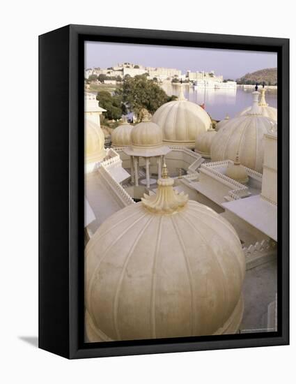 Udai Vilas Oberoi Resort Hotel, Udaipur Lake, Udaipur, Rajasthan State, India-John Henry Claude Wilson-Framed Stretched Canvas