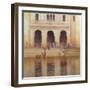 Udaipur Steps (Oil on Canvas)-Lincoln Seligman-Framed Giclee Print