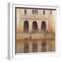 Udaipur Steps (Oil on Canvas)-Lincoln Seligman-Framed Giclee Print