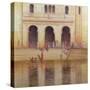 Udaipur Steps (Oil on Canvas)-Lincoln Seligman-Stretched Canvas