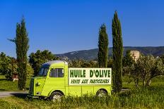 France, Provence, Vaucluse, Coustellet, Olive Mill, Pickup Van Citroen Type H, Advertising Vehicle-Udo Siebig-Photographic Print