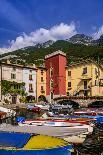 Italy, Veneto, Lake Garda, Malcesine, Harbour Against Monte Baldo-Udo Siebig-Photographic Print