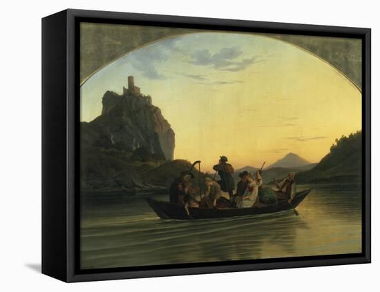 Ueberfahrt Ueber Die Elbe Am Schreckenstein Bei Aussig, 1837-Ludwig Richter-Framed Stretched Canvas
