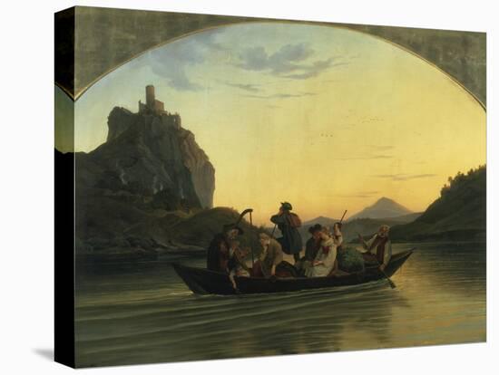 Ueberfahrt Ueber Die Elbe Am Schreckenstein Bei Aussig, 1837-Ludwig Richter-Stretched Canvas