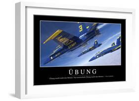 Übung: Motivationsposter Mit Inspirierendem Zitat-null-Framed Photographic Print