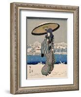 Ueno Shinobazu No Ike Yuki No Kie, 1848-1849-Ando Hiroshige-Framed Giclee Print