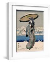 Ueno Shinobazu No Ike Yuki No Kie, 1848-1849-Ando Hiroshige-Framed Giclee Print