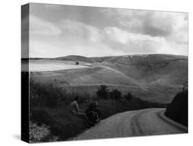 Uffington White Horse-Fred Musto-Stretched Canvas