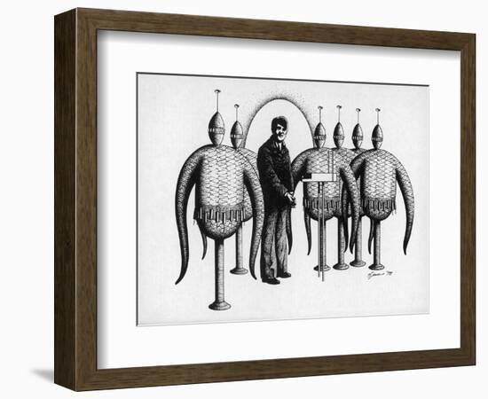 UFO Abduction at Paciencia-null-Framed Art Print