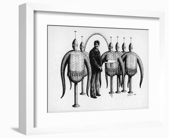 UFO Abduction at Paciencia-null-Framed Art Print