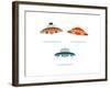 Ufo Alien Space Ships-oculo-Framed Art Print