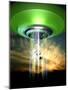 UFO Cattle Abduction, Conceptual Artwork-Victor Habbick-Mounted Photographic Print