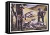 UFO Crash at Roswell-null-Framed Stretched Canvas