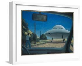 UFO Encounter-Michael Buhler-Framed Art Print