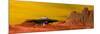 Ufo Landing on a Desert Landscape-null-Mounted Premium Giclee Print