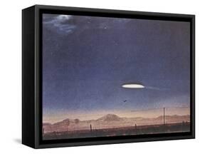 UFO Near Holloman Air Force Base, New Mexico-null-Framed Stretched Canvas