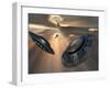 UFO's and Fighter Planes in the Skies over Roswell, New Mexico-Stocktrek Images-Framed Photographic Print