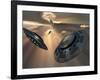 UFO's and Fighter Planes in the Skies over Roswell, New Mexico-Stocktrek Images-Framed Photographic Print