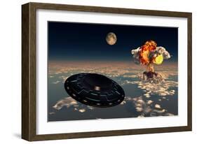 Ufo Sightings Increased Since the Exploding of the First Atomic Bomb-null-Framed Premium Giclee Print