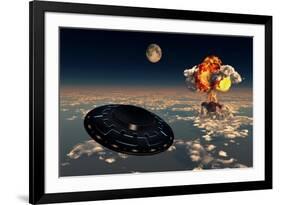 Ufo Sightings Increased Since the Exploding of the First Atomic Bomb-null-Framed Art Print