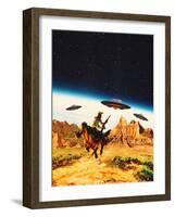 UFO Space Chase-Taudalpoi-Framed Giclee Print