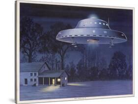 UFO with Classic Domed Disk and Four-Piece Landing Gear-null-Stretched Canvas