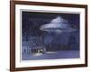 UFO with Classic Domed Disk and Four-Piece Landing Gear-null-Framed Art Print