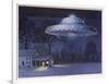 UFO with Classic Domed Disk and Four-Piece Landing Gear-null-Framed Art Print
