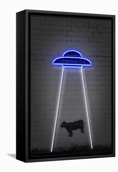 UFO-O.M.-Framed Stretched Canvas