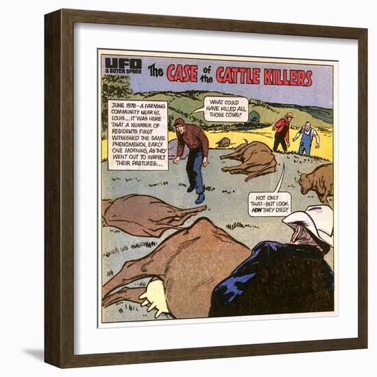 UFOs, Missouri Cattle-null-Framed Art Print