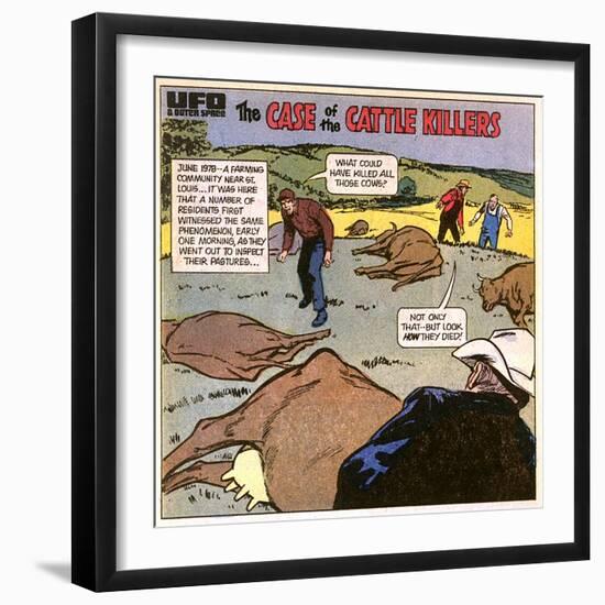 UFOs, Missouri Cattle-null-Framed Art Print