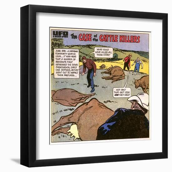 UFOs, Missouri Cattle-null-Framed Art Print