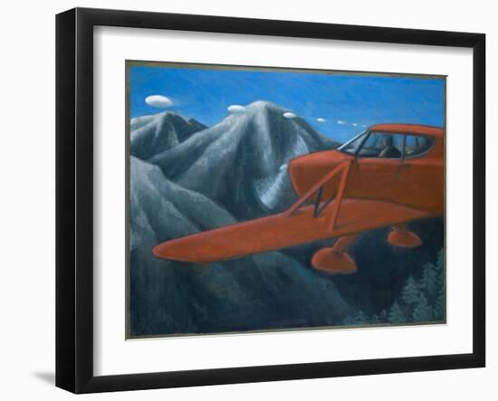 UFOs over the Cascade Mountains-Michael Buhler-Framed Art Print