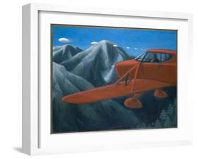 UFOs over the Cascade Mountains-Michael Buhler-Framed Art Print