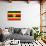 Uganda Flag Design with Wood Patterning - Flags of the World Series-Philippe Hugonnard-Art Print displayed on a wall