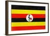 Uganda Flag Design with Wood Patterning - Flags of the World Series-Philippe Hugonnard-Framed Art Print