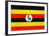 Uganda Flag Design with Wood Patterning - Flags of the World Series-Philippe Hugonnard-Framed Art Print