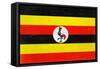 Uganda Flag Design with Wood Patterning - Flags of the World Series-Philippe Hugonnard-Framed Stretched Canvas