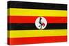 Uganda Flag Design with Wood Patterning - Flags of the World Series-Philippe Hugonnard-Stretched Canvas